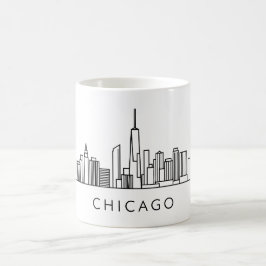 Caneca De Café Chicago Skyline - Design Cityscape
