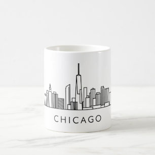 Caneca De Café Chicago Skyline - Design Cityscape