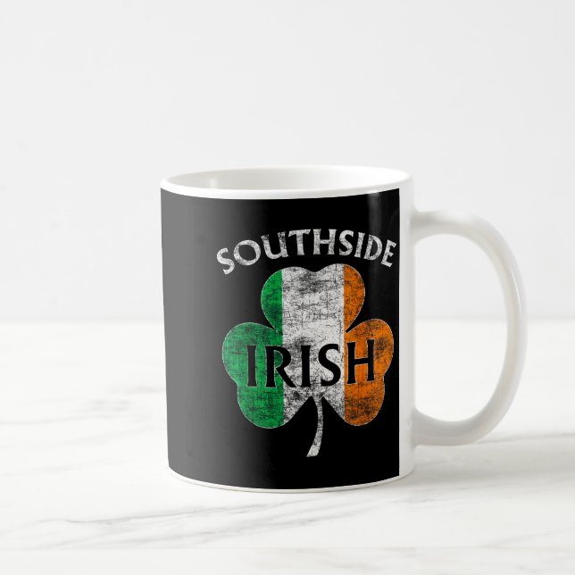 Caneca De Café Chicago Southside Irish Flag St. Patrick's Day  (Direita)