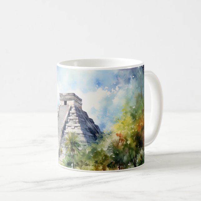 Caneca De Café Chichen Itza (Frente Esquerda)