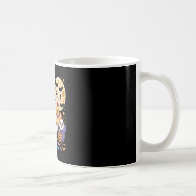 Caneca De Café Chick Or Treat Halloween Lua Galinha Diversão  (Direita)