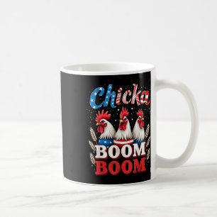 Caneca De Café Chicka Boom Boom Engraçado Galho Patriótico 4º De