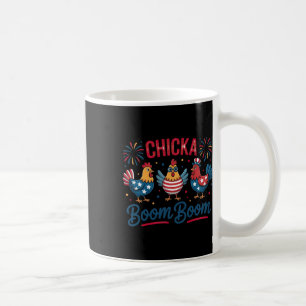Caneca De Café Chicka Boom Boom Equipe de Frango Patriota 4 de Ju