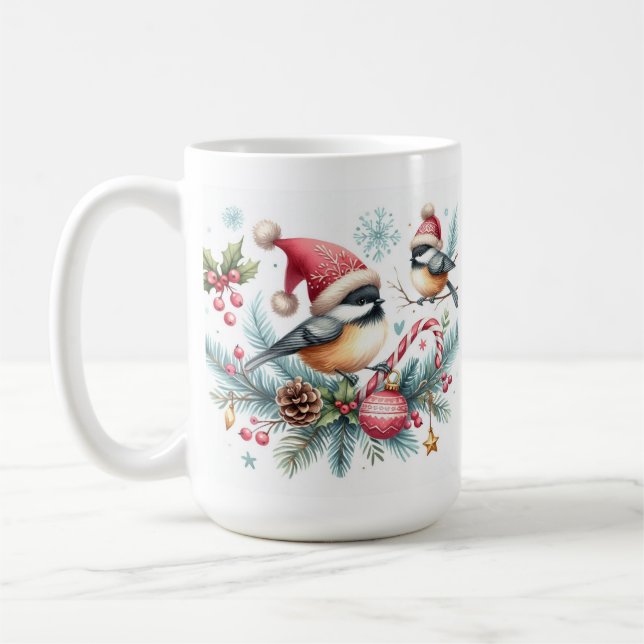 Caneca De Café Chickadee Christmas (Esquerda)