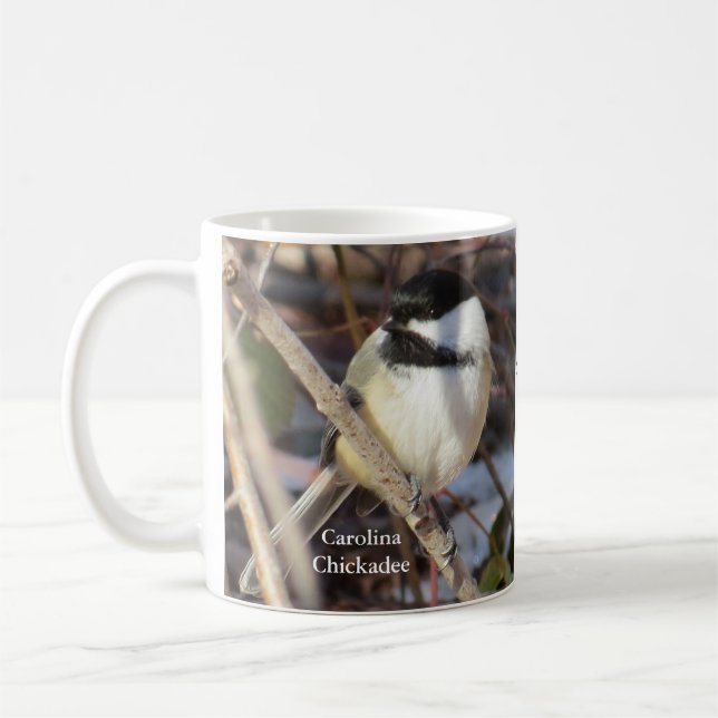 Caneca De Café Chickadee Coffee Mug por BirdingCollectibles (Esquerda)