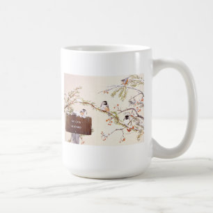 Caneca De Café Chickadee que não recolhe "nenhum gato permitido