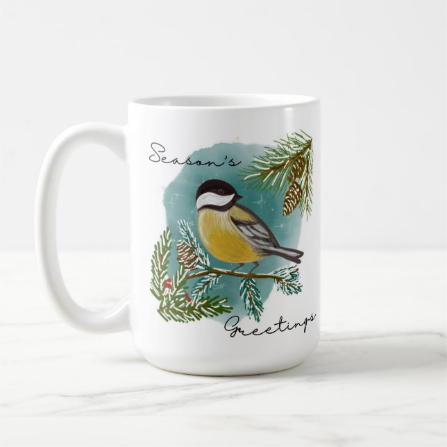 Caneca De Café Chickadee Season comemorou o café da manhã (Esquerda)