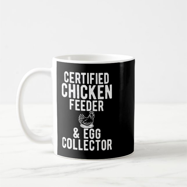 Caneca De Café Chicken Certified Chicken Feeder Egg Collector Hen (Esquerda)