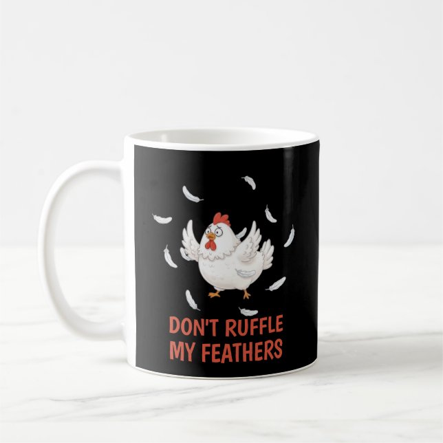 Caneca De Café Chicken Feathers (Esquerda)