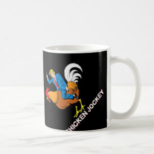 Caneca De Café Chicken Jockey Trump Engraçado Meme Surreal Humor