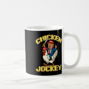 Caneca De Café Chicken Jockey Trump Engraçado Memória