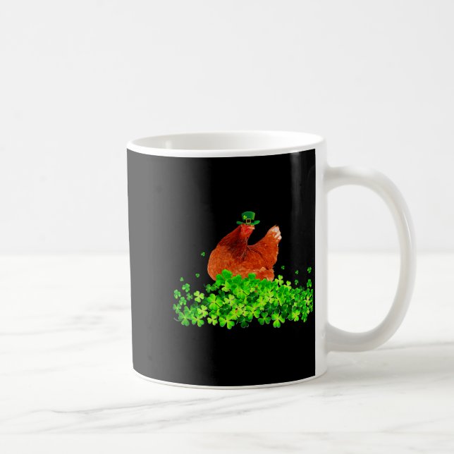 Caneca De Café Chicken St Patricks Day Chicken Lover Irish Shamro (Direita)