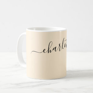 Caneca De Café Chicote de Mamão Elegante Cor Nome Moderno Persona
