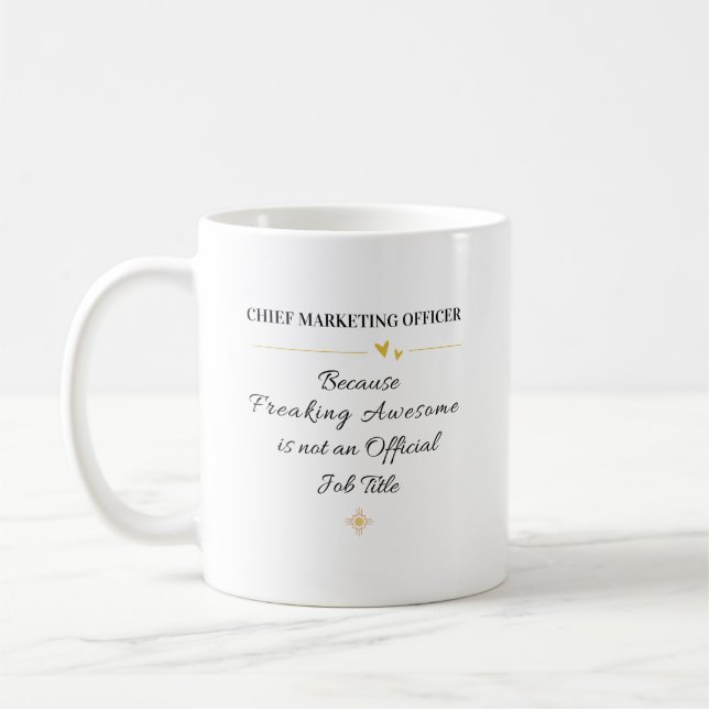 Caneca De Café Chief Marketing Officer Office Quote (Esquerda)