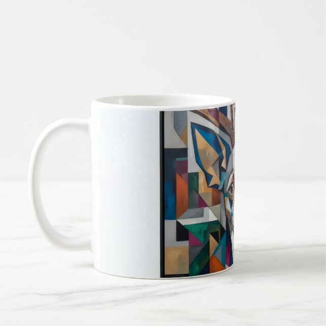 Caneca De Café Chihuahua Abstrato (Esquerda)