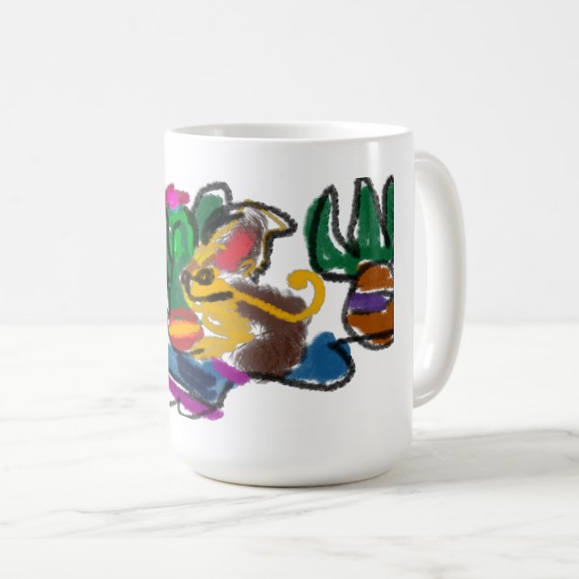 Caneca De Café Chihuahua adora (Frente Esquerda)