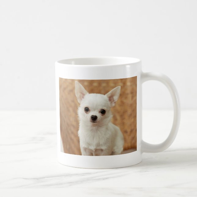 Caneca De Café Chihuahua branca (Direita)