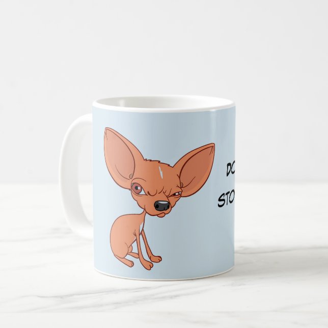 Caneca De Café Chihuahua Café Mug Funny Chi Lover Gift (Frente Esquerda)