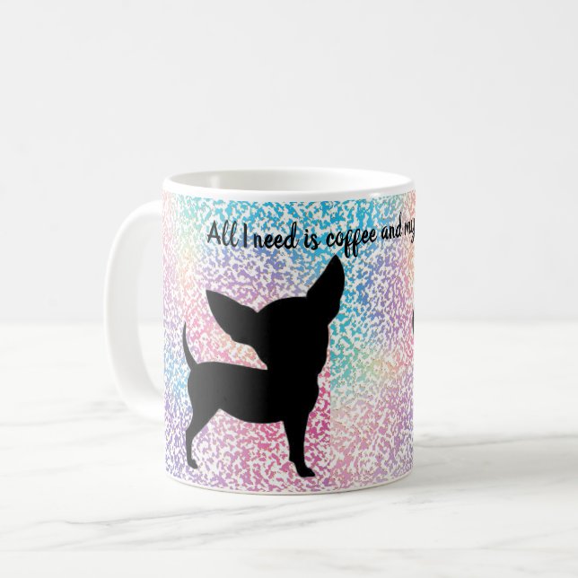 Caneca De Café Chihuahua Caffee Mug Chi Lover Gift (Frente Esquerda)