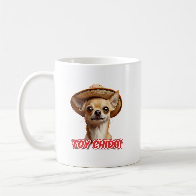 Caneca De Café Chihuahua con Sombrero Toy Chido! (Esquerda)