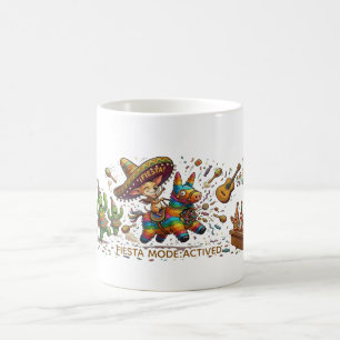 Caneca De Café Chihuahua Engraçado Montado em Piñata Aniversário