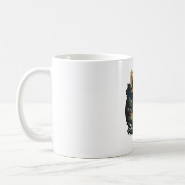 Caneca De Café Chihuahua Felry Natal X-Mas Tree Cute (Esquerda)