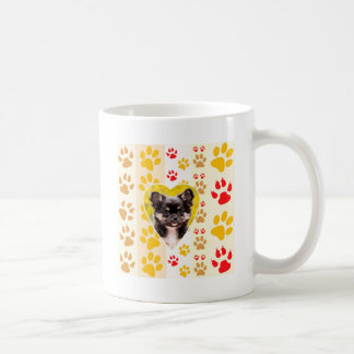 Caneca De Café Chihuahua Heart Paw Prints