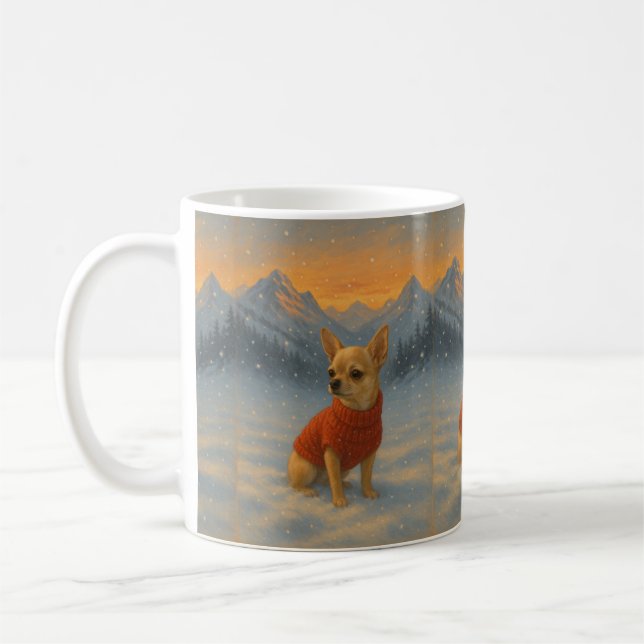 Caneca De Café Chihuahua in the Snow (Esquerda)