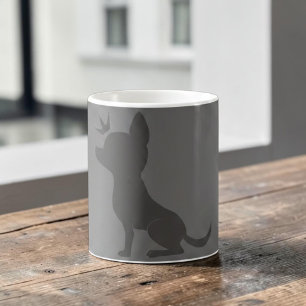Caneca De Café Chihuahua majestosa nas cinzas de pedra