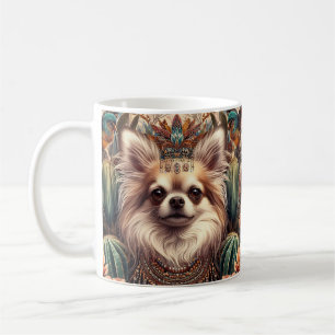 Caneca De Café Chihuahua Mexicano Floral Art