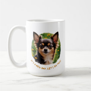 Caneca De Café Chihuahua Mug alegre pelas manhãs brilhantes