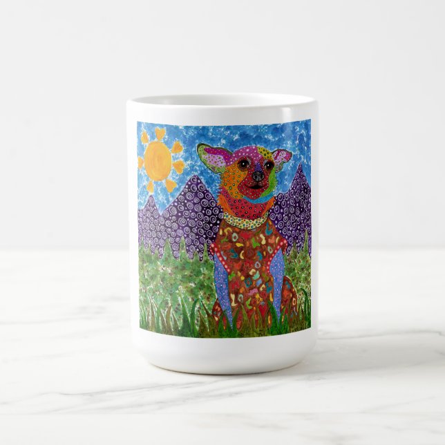 Caneca De Café Chihuahua Mug, bonito e colorido (Centro)