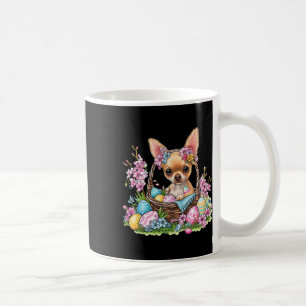 Caneca De Café Chihuahua Páscoa Chihuahua Orelhas de Coelho Gráfi