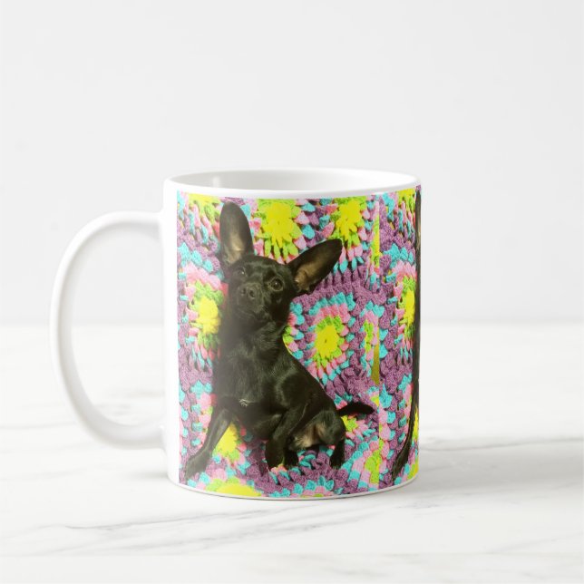 Caneca De Café Chihuahua preta (Esquerda)