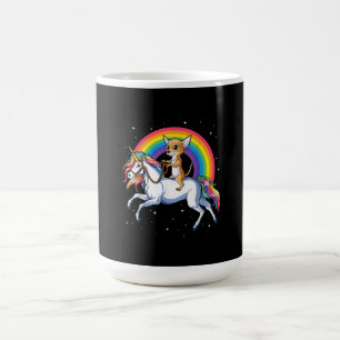 Caneca De Café chihuahua unicorn garotas do espaço galáxia arco