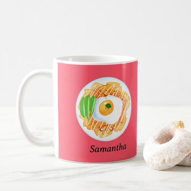 Caneca De Café Chilaquiles Vermelhos (Com Donut)