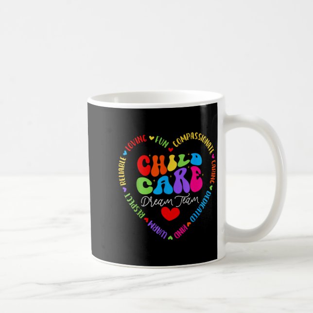 Caneca De Café Chilare Dream Team Daycare Crew School Provider Te (Direita)