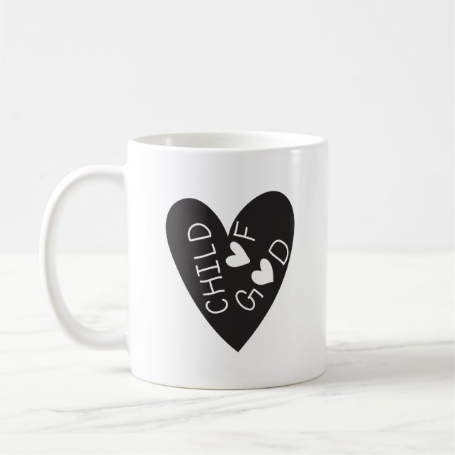 Caneca De Café Child of God Black Heart (Esquerda)