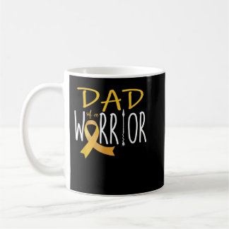 Caneca De Café Childhood cancer awareness Dad of a warrior 