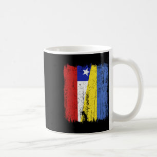 Caneca De Café Chile Ucrânia Meia Bandeira Patrimônio Ucraniano C