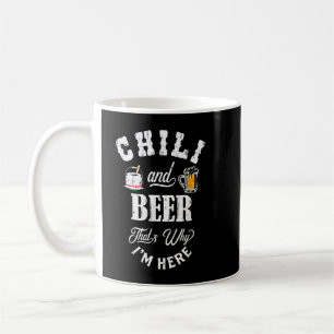 Caneca De Café Chili Cookoff Engraçado Chili E Beer