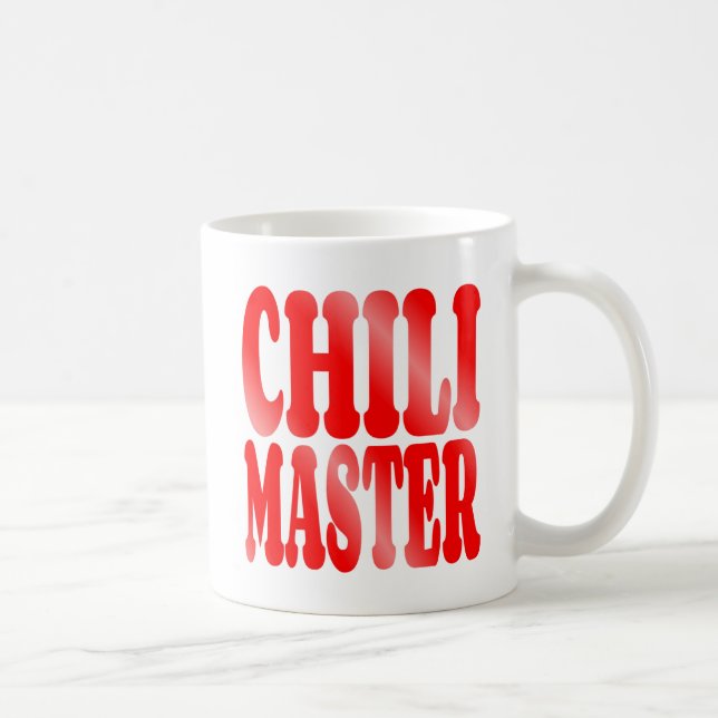 Caneca De Café Chili Master em Vermelho (Direita)