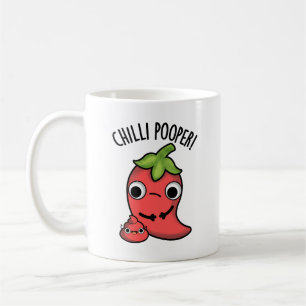 Caneca De Café Chili Poooper Engraçado Pepper Pun