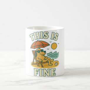 Caneca De Café Chill Dog Beach Vibes