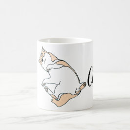 Caneca De Café Chill Dog Mug - Linda Arte de Linha Gato Preguiços