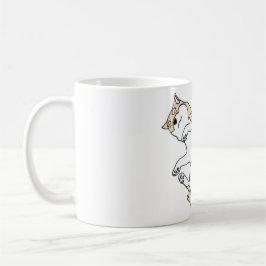 Caneca De Café Chill Dog Mug - Linda Arte de Linha Gato Preguiços