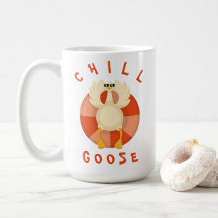 Caneca De Café Chill Goose Funny Beac Summer Frota Piscina