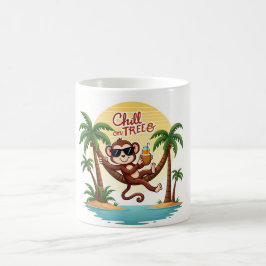 Caneca De Café Chill Monkey Tropical Sunset Mug