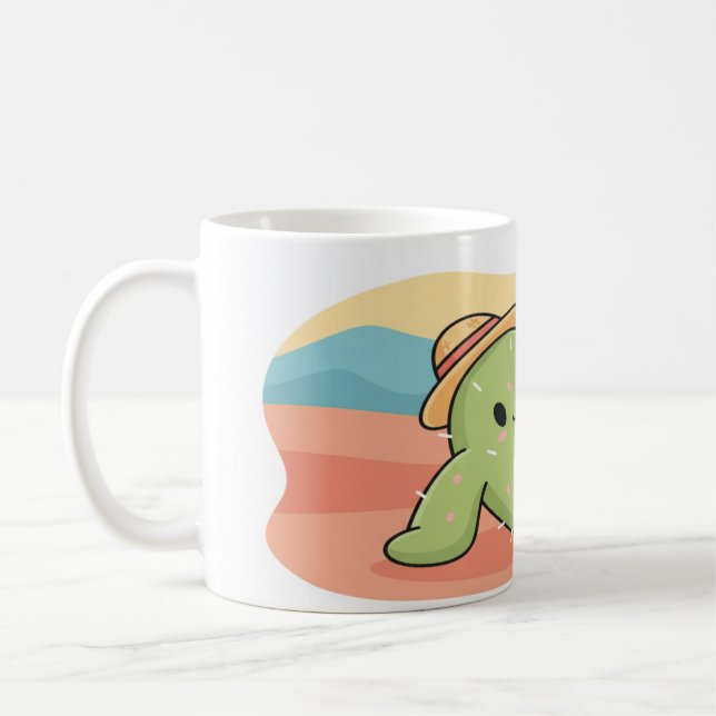 Caneca De Café Chill Relaxing Cactus with Hat Mug - Summer Desert (Esquerda)