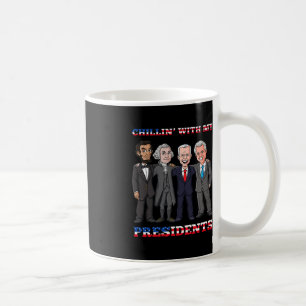 Caneca De Café Chillin Com Meus Presidentes 4 De Julho Patriótico